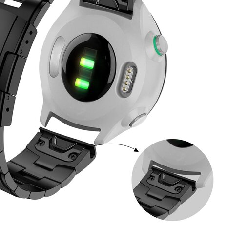 Strap-it Bandz Correa sólido titanio Garmin Fenix 8 - 47mm (negro) Strap-it Bandz Correa sólido titanio Garmin Fenix 8 - 47mm (negro)