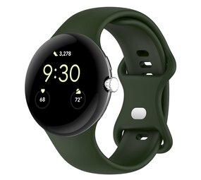 Strap-it Correa silicona clásico Google Pixel Watch 1 / 2 (verde oscuro)