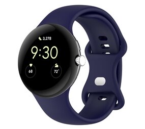 Strap-it Correa silicona clásico Google Pixel Watch 1 / 2 (azul oscuro)