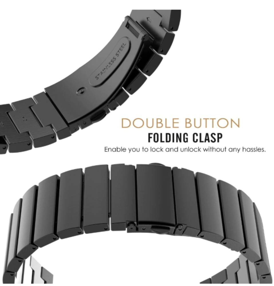 Strap-it Strap-it Correa reloj 22mm metal - universal (negro) Strap-it Strap-it Correa reloj 22mm metal - universal (negro)