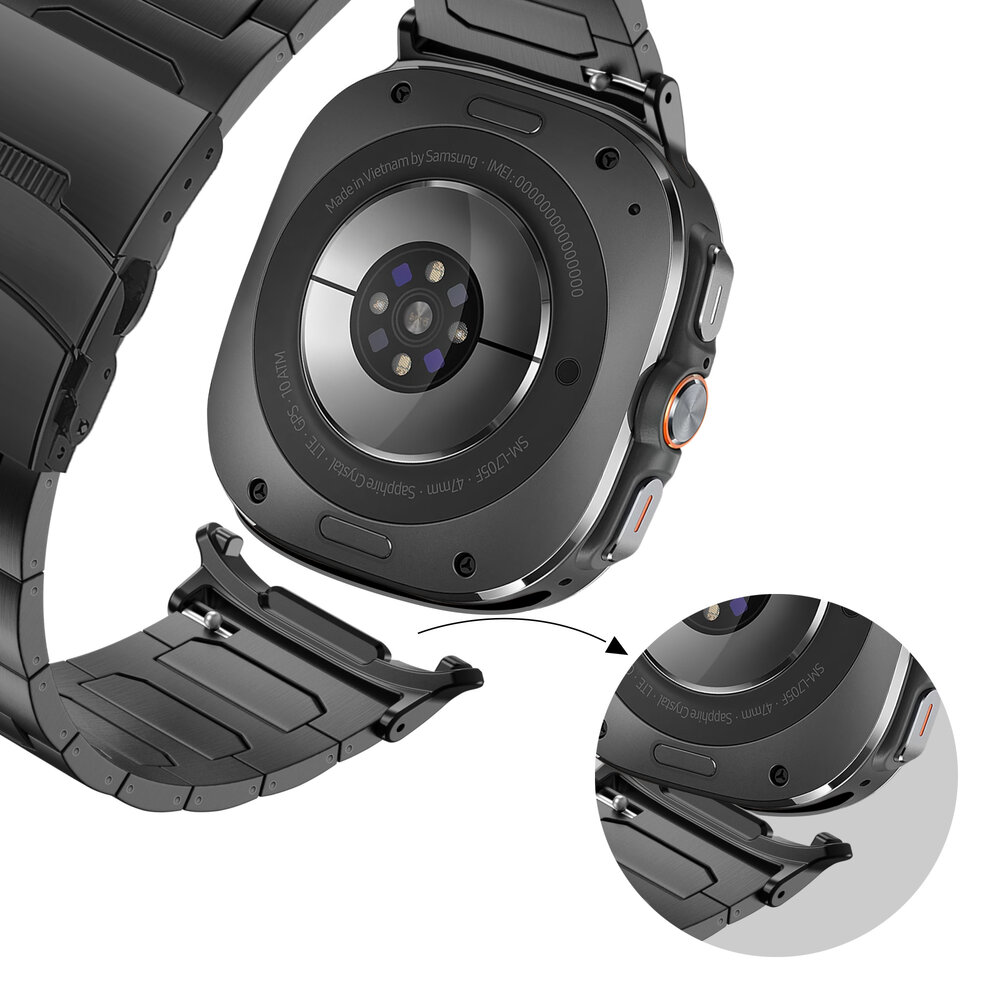 Bandz Bandz Correa titanio Samsung Galaxy Watch Ultra 'Deluxe' (negro) Bandz Bandz Correa titanio Samsung Galaxy Watch Ultra 'Deluxe' (negro)