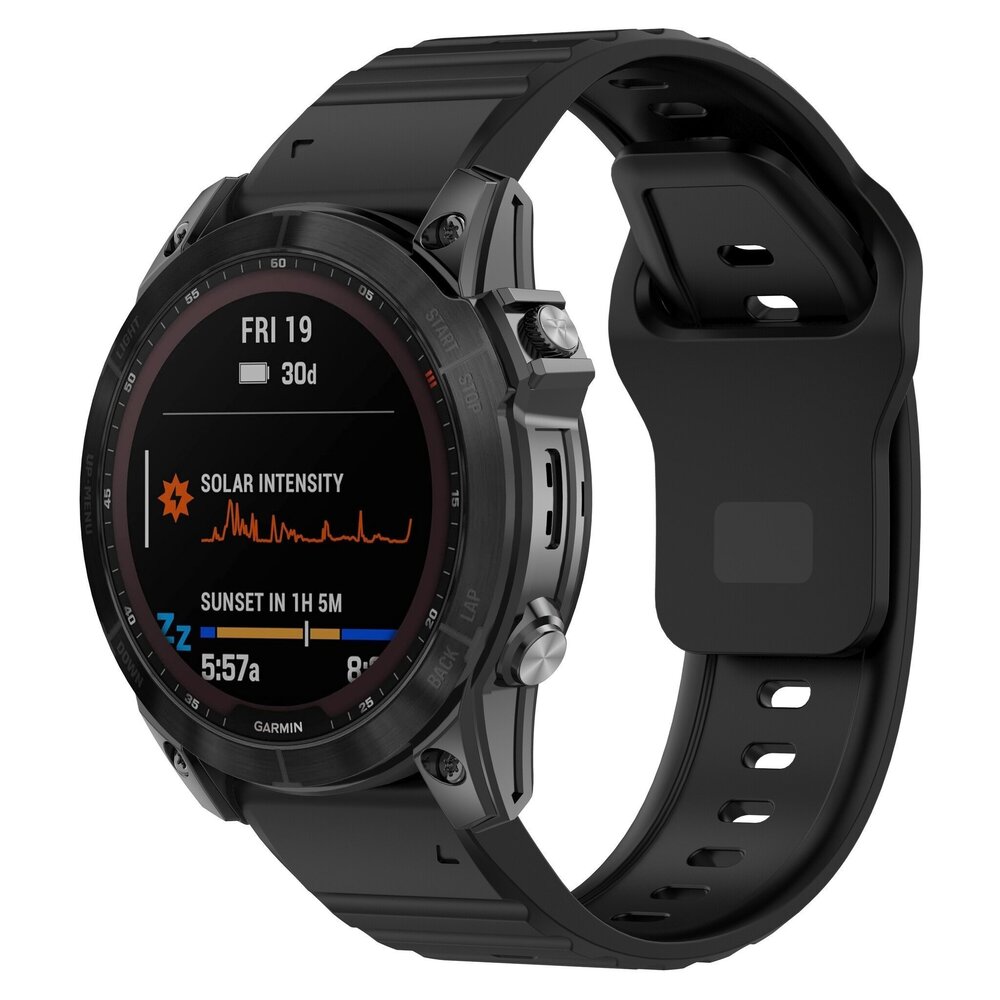 Strap-it Strap-it Correa silicona robusto Garmin Fenix 8 - 51mm (negro)