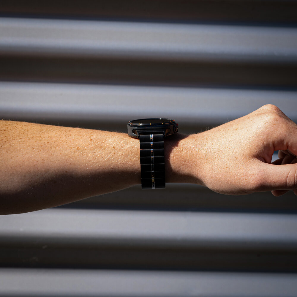 Strap-it Strap-it Correa metal de lujo Samsung Galaxy Watch Ultra (negro/plata) Strap-it Strap-it Correa metal de lujo Samsung Galaxy Watch Ultra (negro/plata)