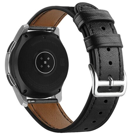 Correa reloj 22mm cuero universal negro elegante Correasmartwatch.es
