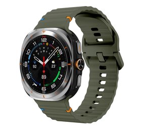 Strap-it Correa silicona wave Samsung Galaxy Watch Ultra (verde militar)