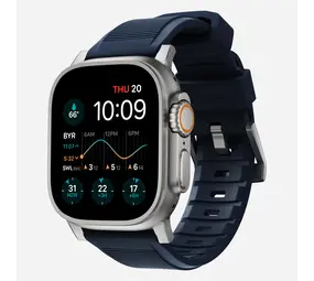 Nomad Nomad Correa silicona Rugged Apple Watch (plata/atlantic blue)