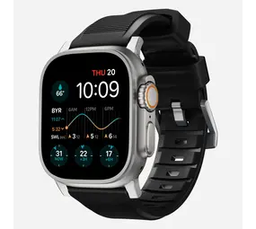 Nomad Nomad Correa silicona Rugged Apple Watch (negro/plata)