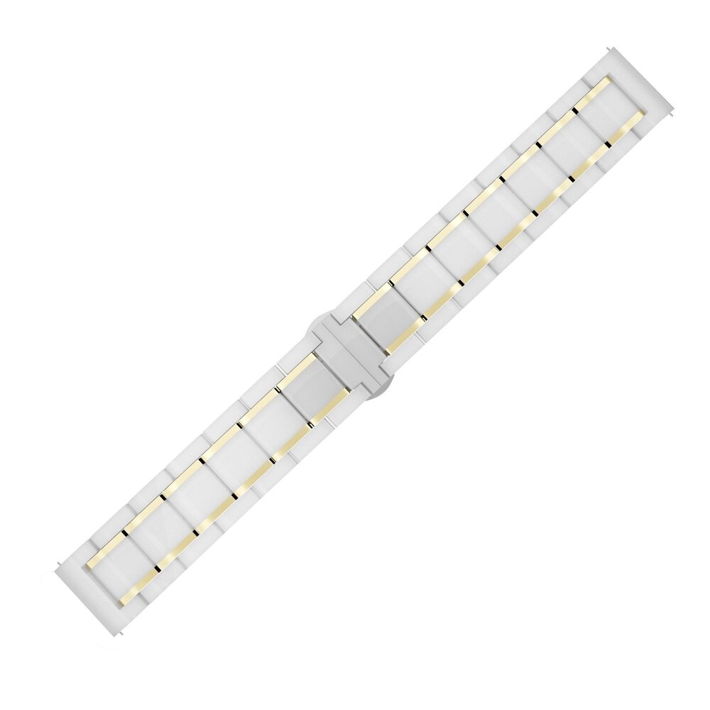 Strap-it Strap-it Correa cerámica acero Samsung Galaxy Watch 6 44mm (blanco/dorado) Strap-it Strap-it Correa cerámica acero Samsung Galaxy Watch 6 44mm (blanco/dorado)