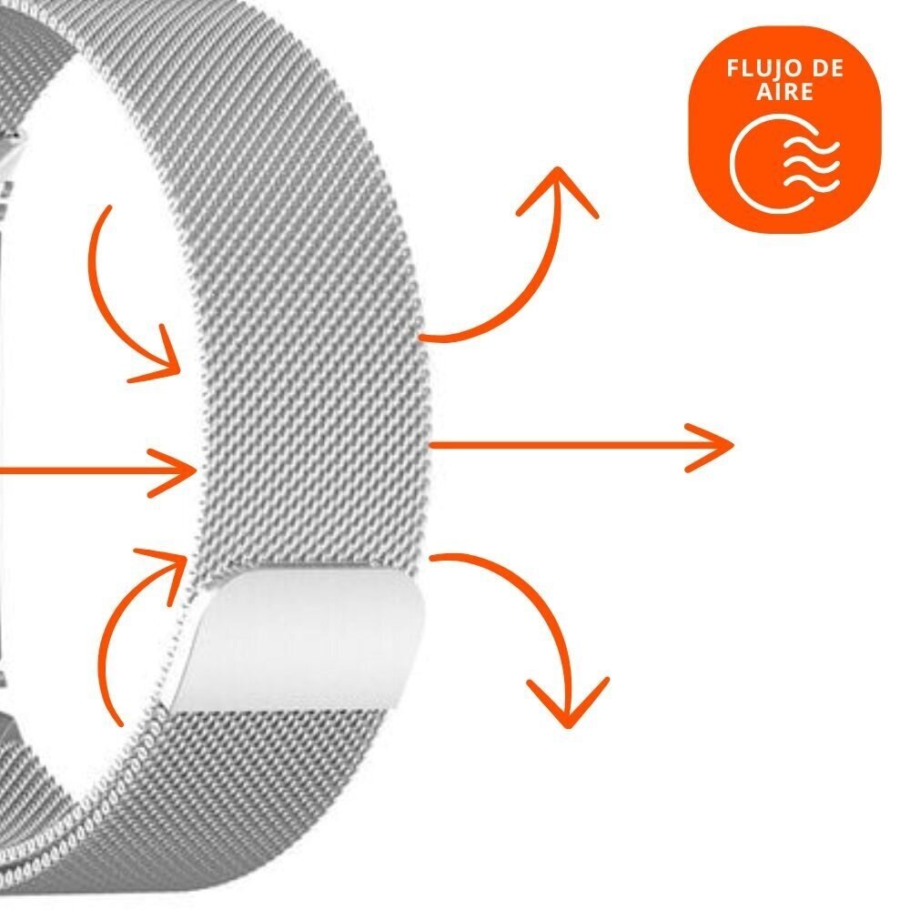 Strap-it Strap-it Correa milanesa Fitbit Charge 6 (plata) Strap-it Strap-it Correa milanesa Fitbit Charge 6 (plata)