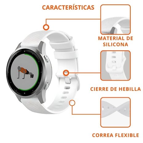 Strap-it Strap-it Correa silicona Fossil Gen 5e - 42mm (blanca)