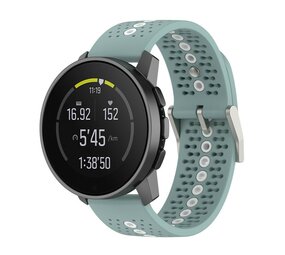 Strap-it Correa silicona Suunto Race (S) (verde-gris/blanca)