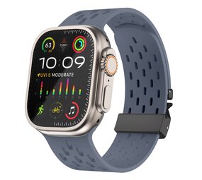 Strap-it Correa silicona air con P-buckle Apple Watch (gris-azul)