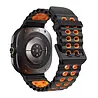 Strap-it Strap-it Correa de silicona wave Samsung Galaxy Watch Ultra (negra/naranja) Strap-it Strap-it Correa de silicona wave Samsung Galaxy Watch Ultra (negra/naranja)