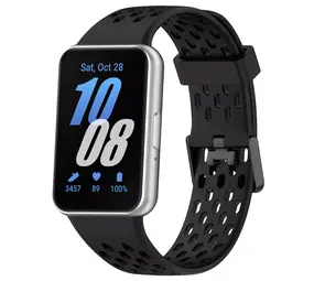 Strap-it Correa silicona transpirable Samsung Galaxy Fit 3 (negra)