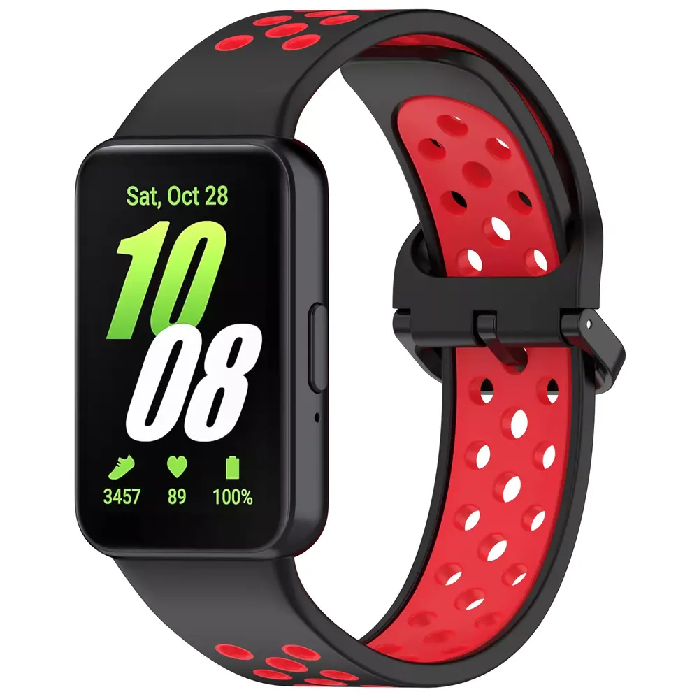 Strap-it Strap-it Correa deportiva Samsung Galaxy Fit 3 (negra/rojo) Strap-it Strap-it Correa deportiva Samsung Galaxy Fit 3 (negra/rojo)