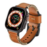 Strap-it Correa de cuero cosida Apple Watch (marrón) Strap-it Correa de cuero cosida Apple Watch (marrón)
