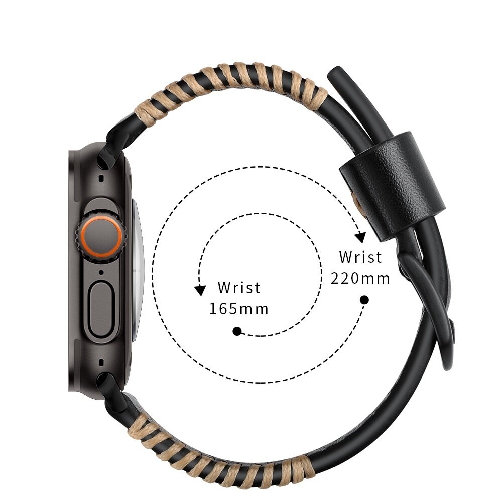 Strap-it Strap-it Correa de cuero cosida Apple Watch (negra) Strap-it Strap-it Correa de cuero cosida Apple Watch (negra)