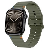 Strap-it Correa silicona Wave Apple Watch (verde oscuro)