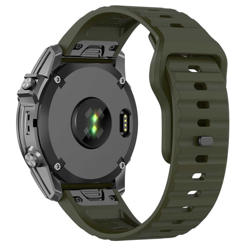 Strap-it Strap-it Correa silicona outdoor Garmin Instinct 3 - 45mm (verde militair)
