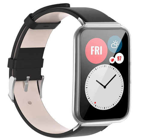 Strap-it Strap-it Correa cuero Huawei Watch Fit SE (negra) Strap-it Strap-it Correa cuero Huawei Watch Fit SE (negra)