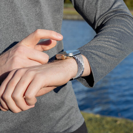 Bandz Bandz Correa nylon trenzada con P-buckle Apple Watch (mandala negra) Bandz Bandz Correa nylon trenzada con P-buckle Apple Watch (mandala negra)