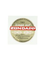 Zundapp sticker rond Trophy 1983 gold/red