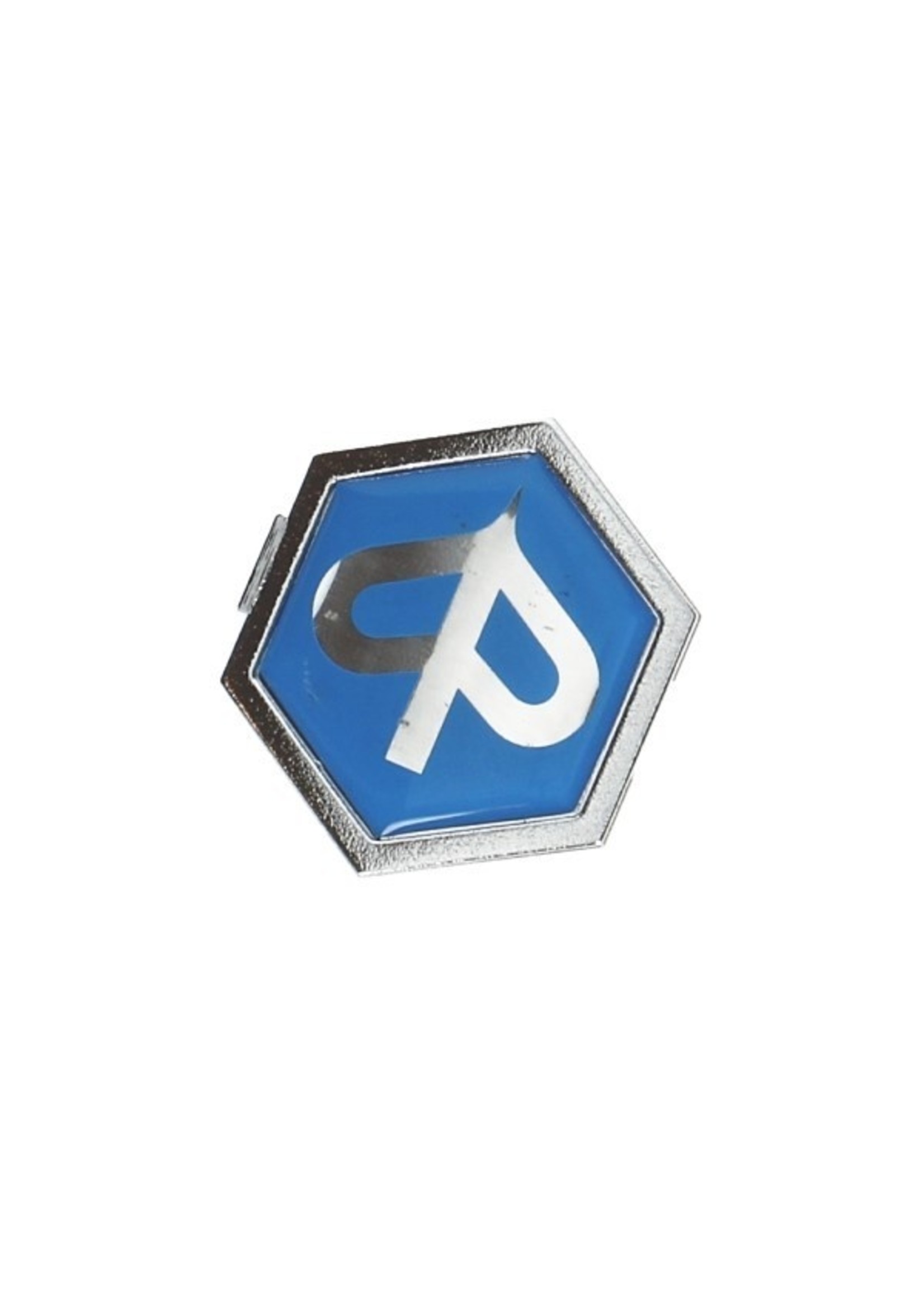 Piaggio logo klik piaggio voorscherm sfera chroom/blauw
