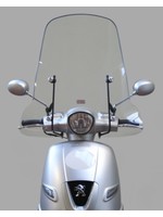 Peugeot windscherm + bev. set hoog django 70cm helder orig pg530-dja-00l