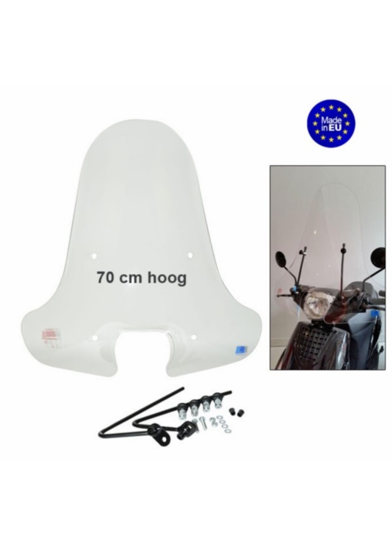 Benzhou windscherm + bev. set hoog (made in EU) zip model china btcstreet/sp50 70cm held