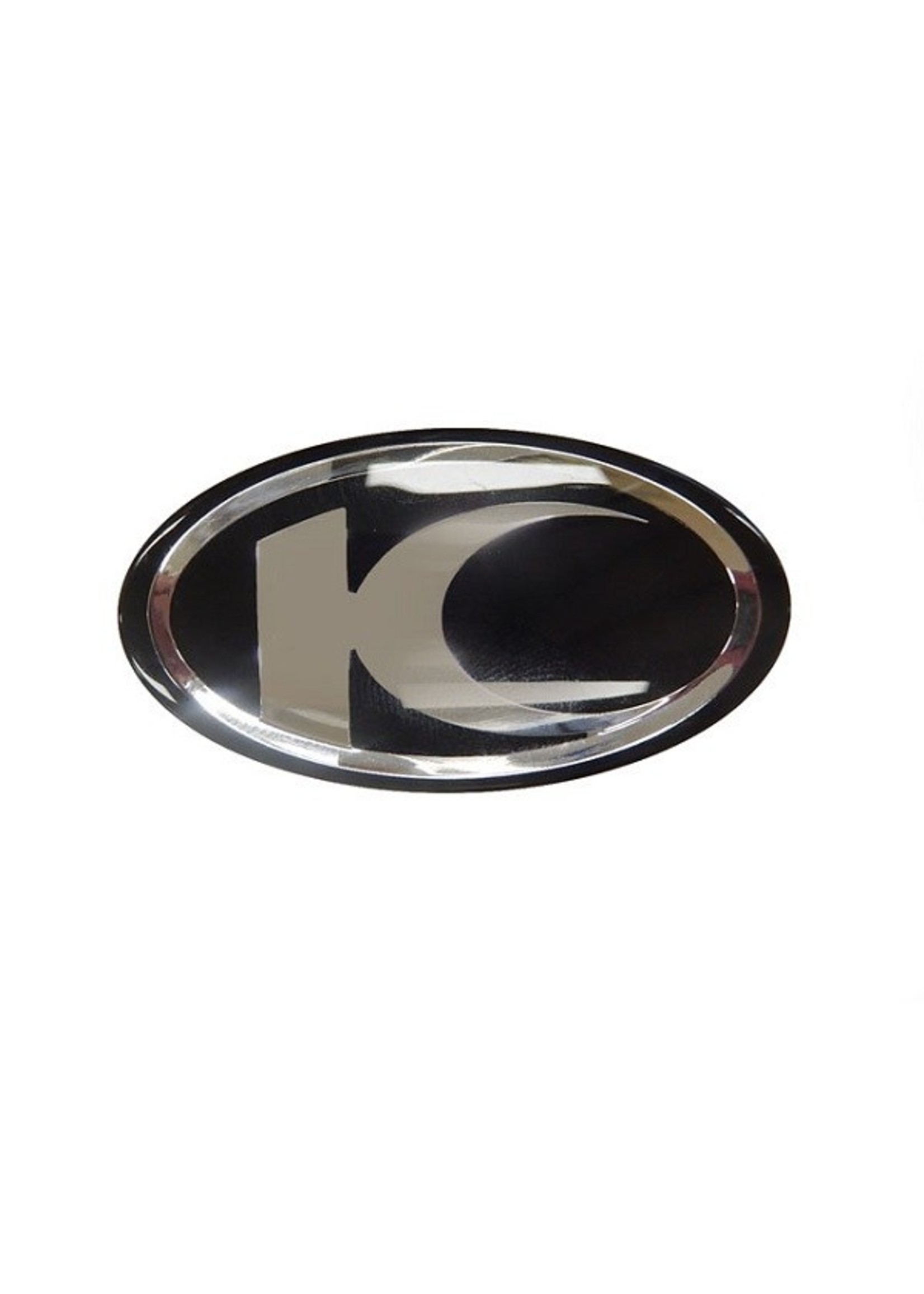 Kymco sticker kymco logo dik newlike/super8 zwart/chroom kymco orig 86102-alg1-e00-t01