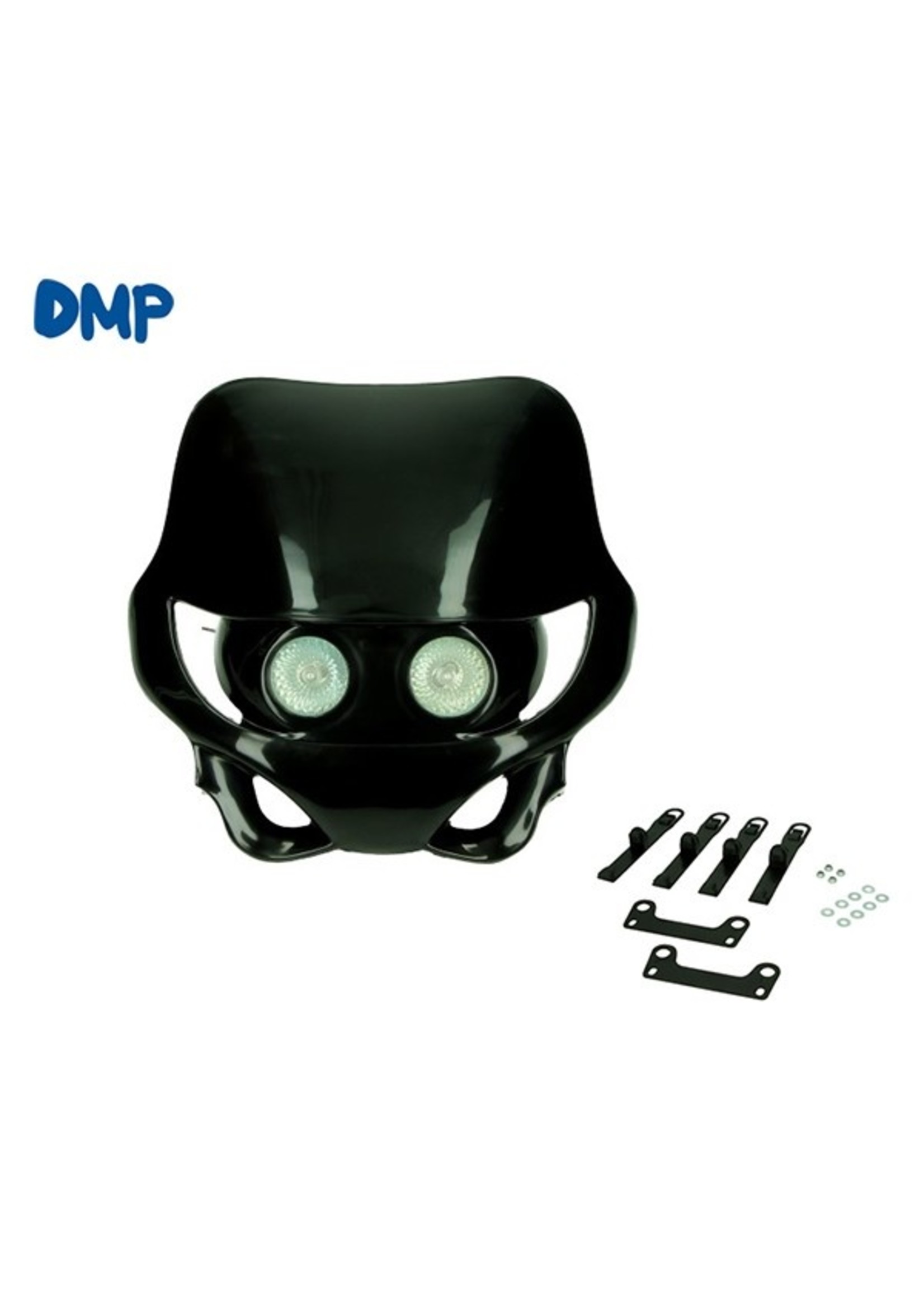 koplamp dubbel + koplampspoiler halogeen otr/sm zwart DMP