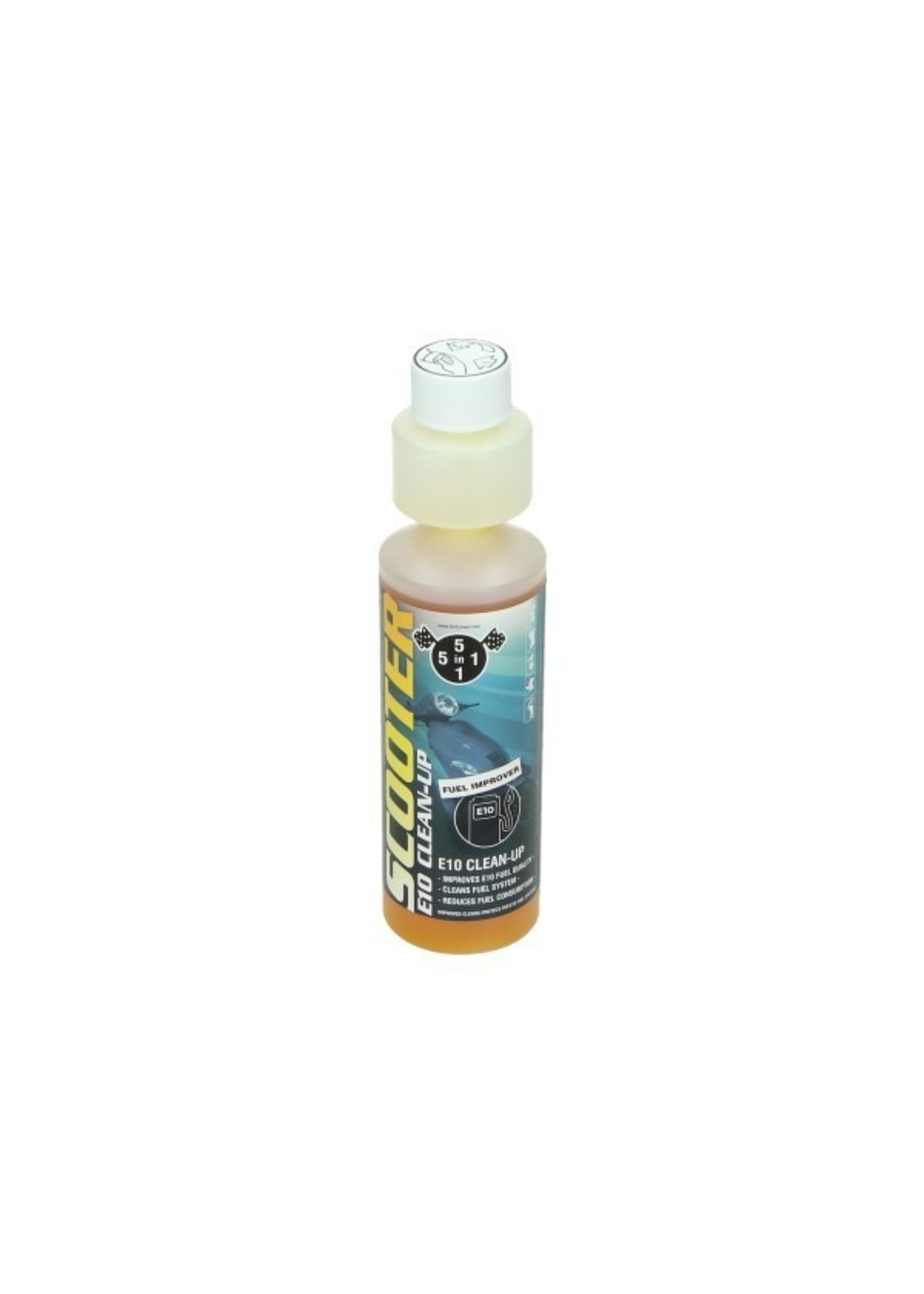 olie+vet smeermiddel Clean up E10 toevoeging 250mL fles 5 in 1