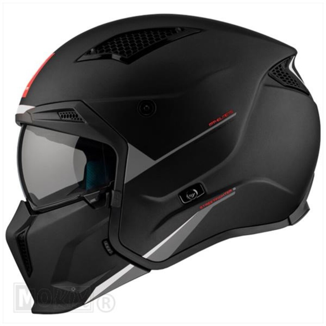 MT Helmet Helm streetfighter sv mat zwart