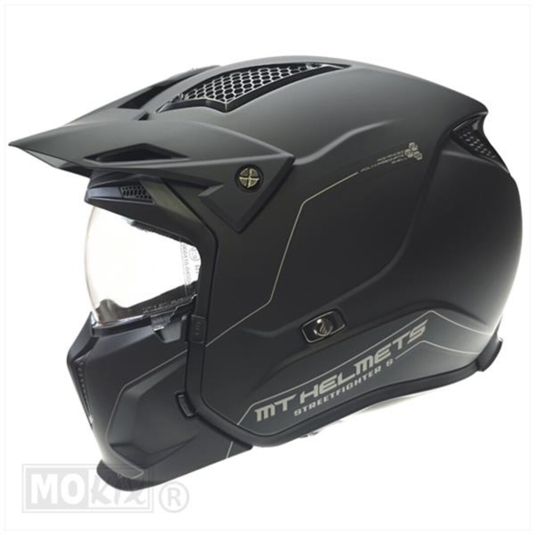MT Helmet HELM STREETFIGHTER SV MAT ZWART FULLY BLACK