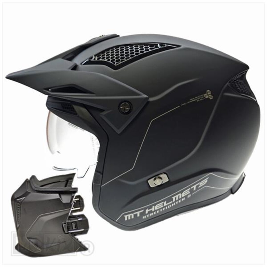 MT Helmet HELM STREETFIGHTER SV MAT ZWART FULLY BLACK