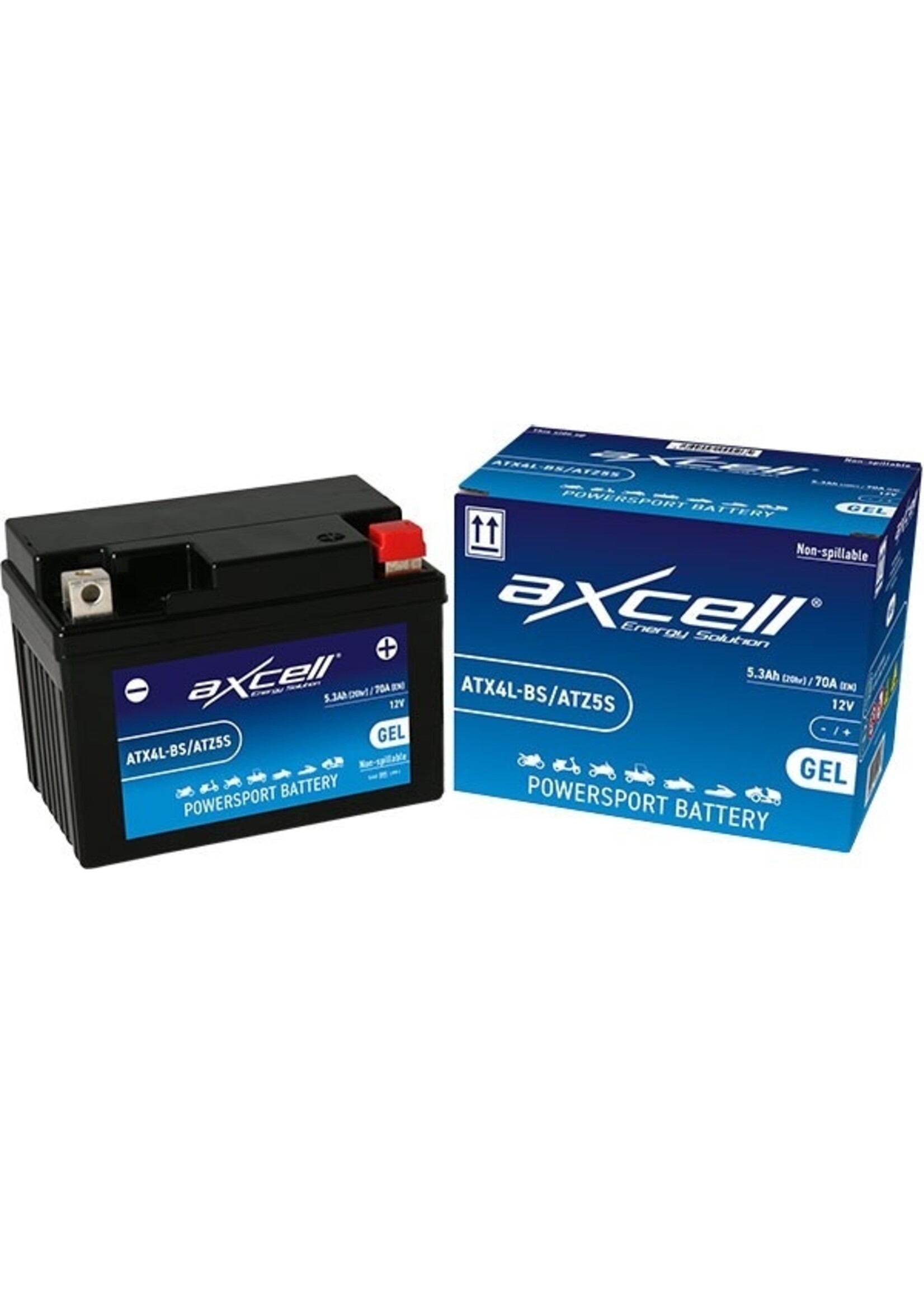 Axcell accu 12v sla/gel ATX4L-BS/YTX4L-BS 4amp axcell