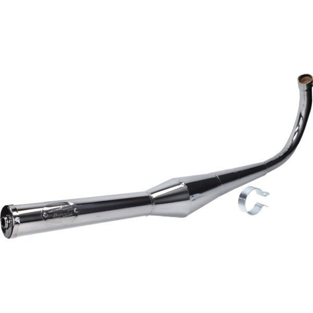 Complete race-uitlaat EVO-1 voor Zündapp – 36mm chroom met bulletdesign, Made in EU