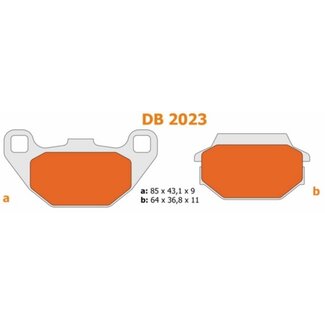 remblokset agi16i/ deli/ peop/ peop-s/ quad/ super8/ super9/ tgb voor delta db20