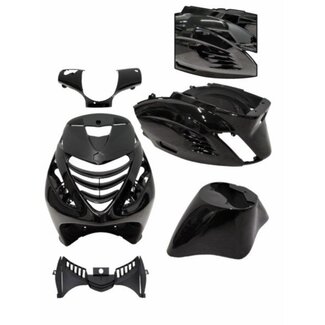 Piaggio plaatwerkset model SP RS-1 air zip2000sp zwart glans DMP 5-delig