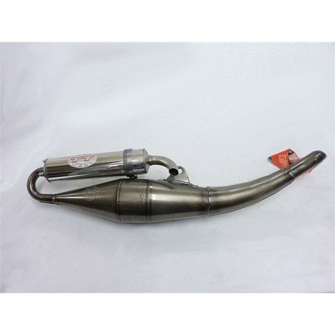 LeoVince Hand Made TT uitlaat voor Malaguti F12 50cc 2-takt – blank staal met aluminium demper en E-keur (4051)