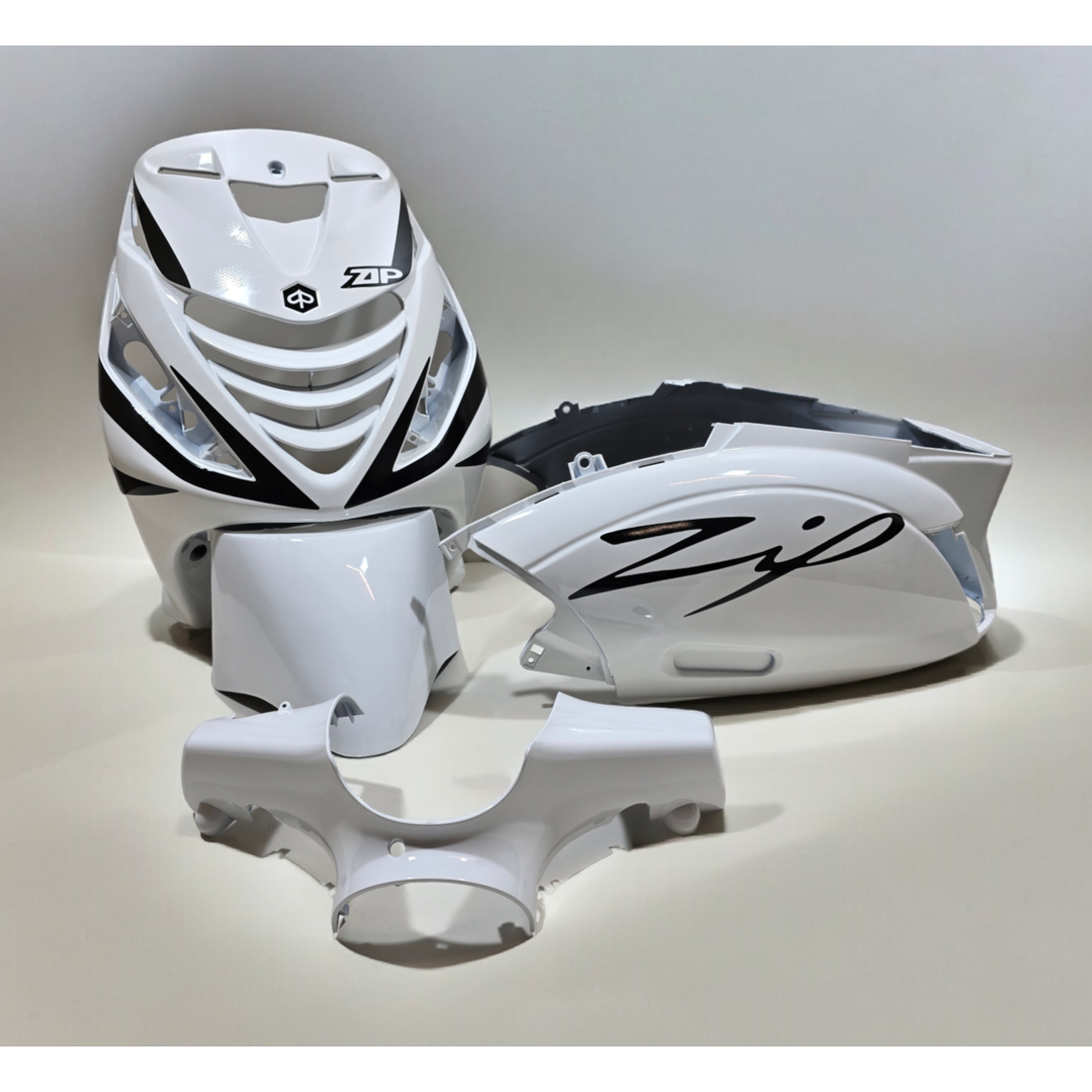Piaggio Kappenset Piaggio Zip SP Glans wit & stickerset