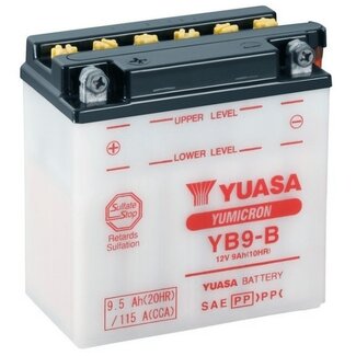 Accu YB9-B Yuasa 9Ah zonder zuurpakket