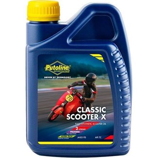 Putoline smeermiddel olie 2t synth classic scooter X 1L fles putoline 70700