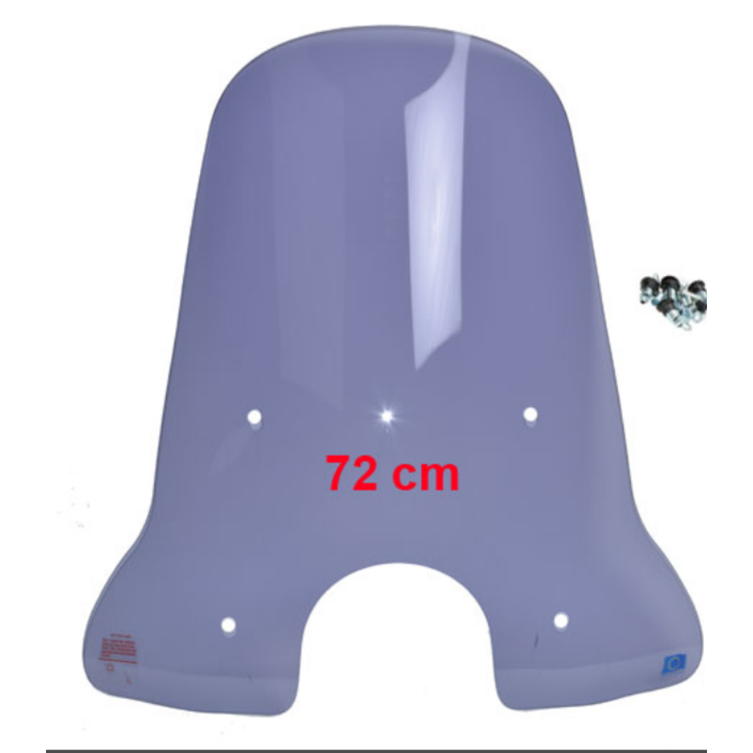 Windscherm hoog ronde koplamp smoke (made in EU) chi lx/nap/riva1/tos zonder bevestigingsset