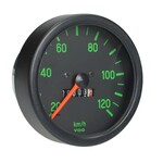 Kreidler Kilometerteller + toerenteller set zwart/groen Kreidler – 12.000 toeren geschikt voor elektronische ontsteking