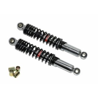 Tomos schokbrekerset hydraulisch cam/maxi/tomos/univ 320mm chroom/zwart yss