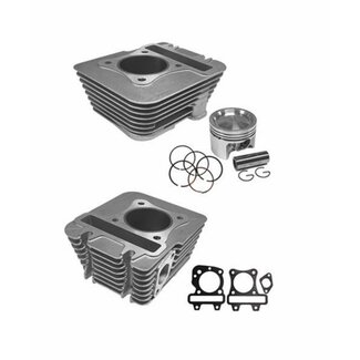 cilinder + zuiger euro-4/5 aluminium sco piaggio 4T 49mm Power1