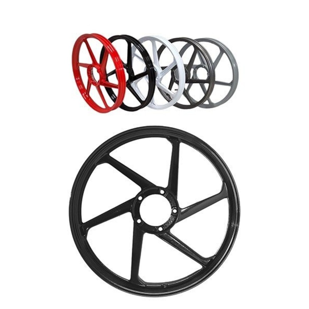 Puch wiel aluminium sport-1 puch maxi 17 inch zwart glans fast-arrow