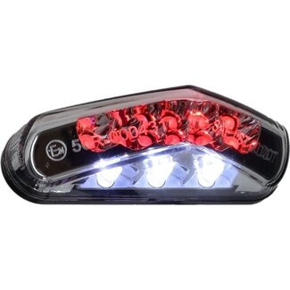 achterlicht led bromfiets/scooter helder glas 84mm univ DMP