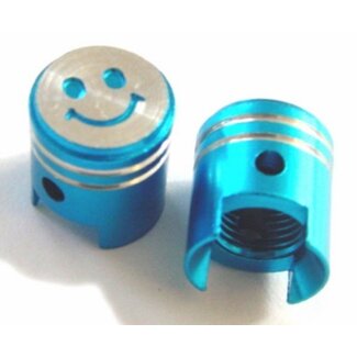 ventieldopset mod. zuiger smile blauw alu DMP 2pcs